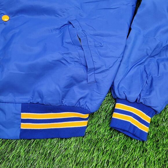 Vintage 70s Gun Club Bomber Jacket Medium 23x24 Blue - Picture 13 of 15